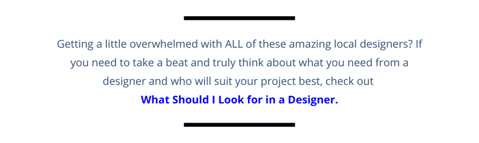 text explaining that you can click on a link to see what you should look for in a designer