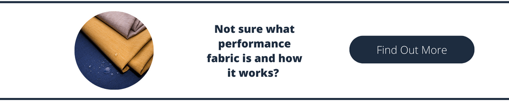 button saying not sure what performance fabric is and how it works, find out more