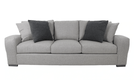 Century Furniture contemporary deep-seated sofa with two accent pillows