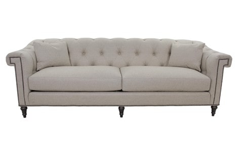 Sherrill Furniture rolled back and arms with tufted fabric