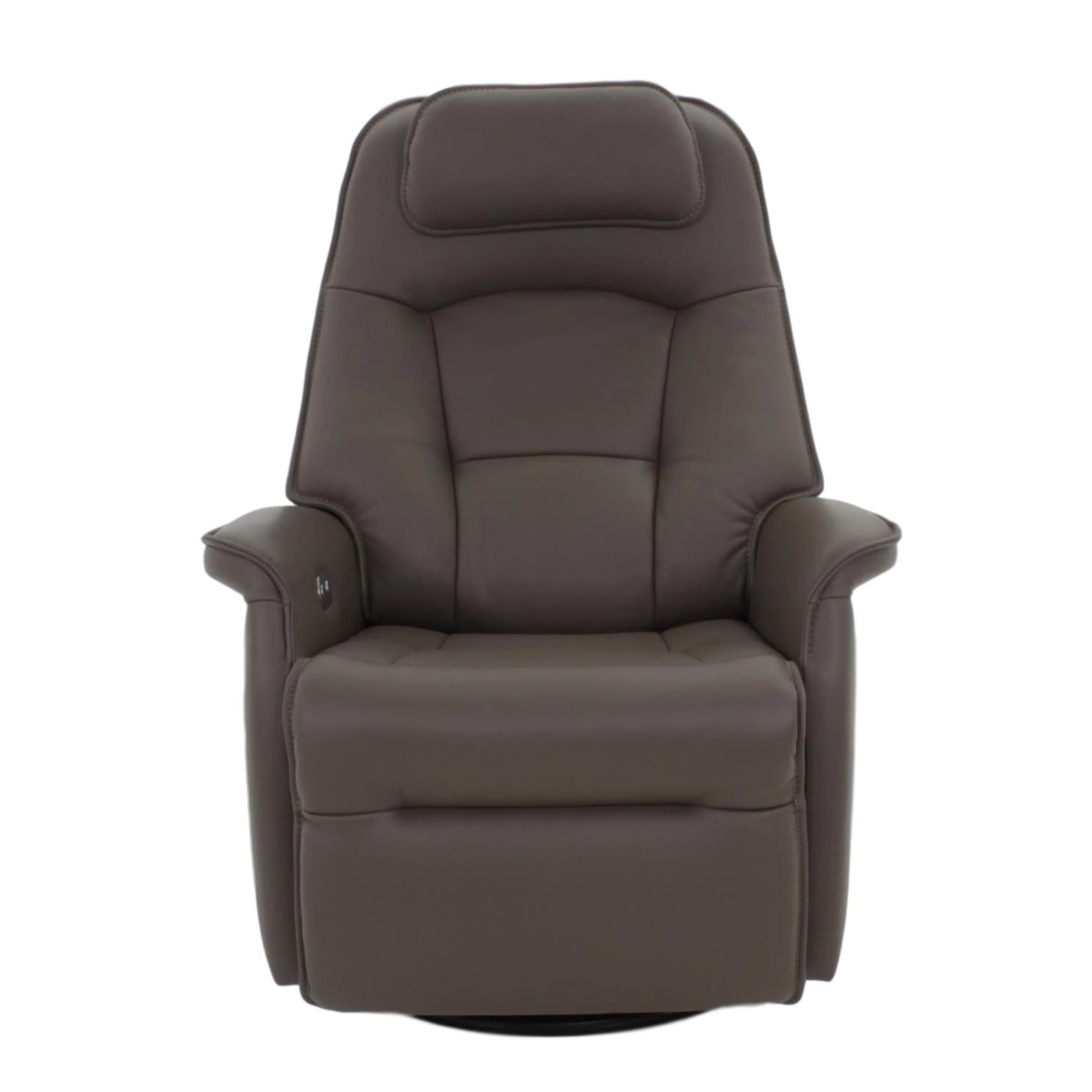 the Fjords  contemporary Stockholm Large living room reclining leather recliner is available in Edmonton at McElherans Furniture + Design