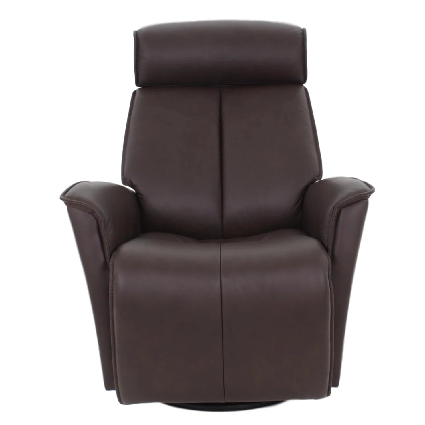 the Fjords  contemporary Venice Large living room reclining leather recliner is available in Edmonton at McElherans Furniture + Design
